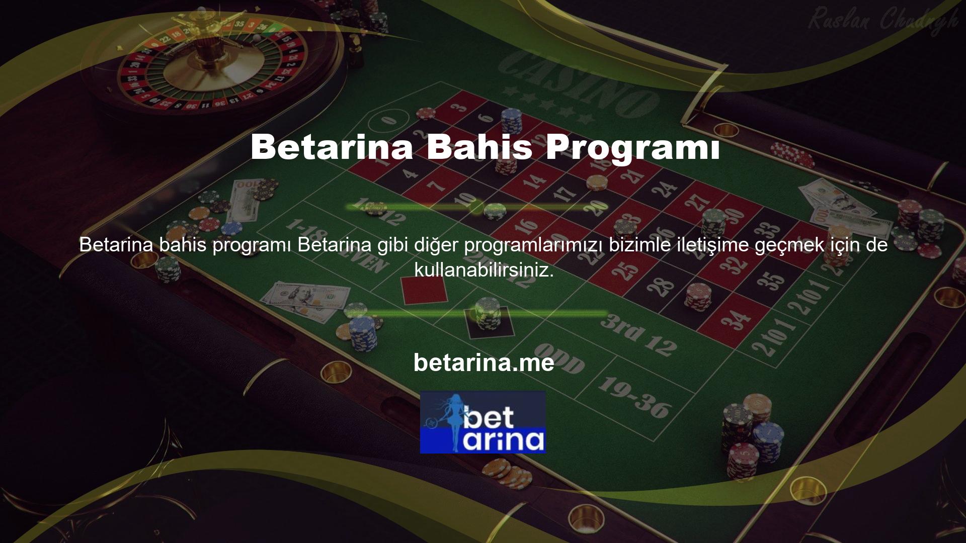 Betarina, spora kolay ve ucuz bir şekilde bahse girmenizi sağlayan bir web sitesidir